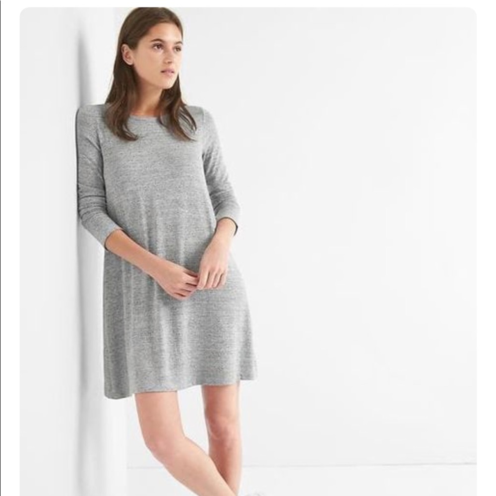 GAP Softspun long sleeve swing dress